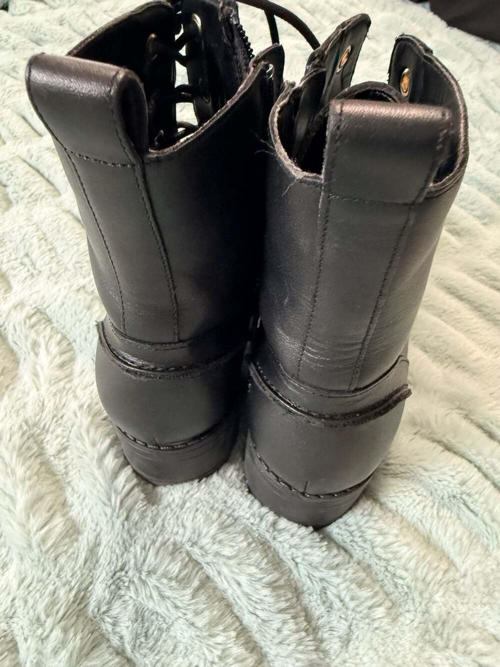 Cole Haan Camea Waterproof Leather Combat Boots - Picture 3 of 7